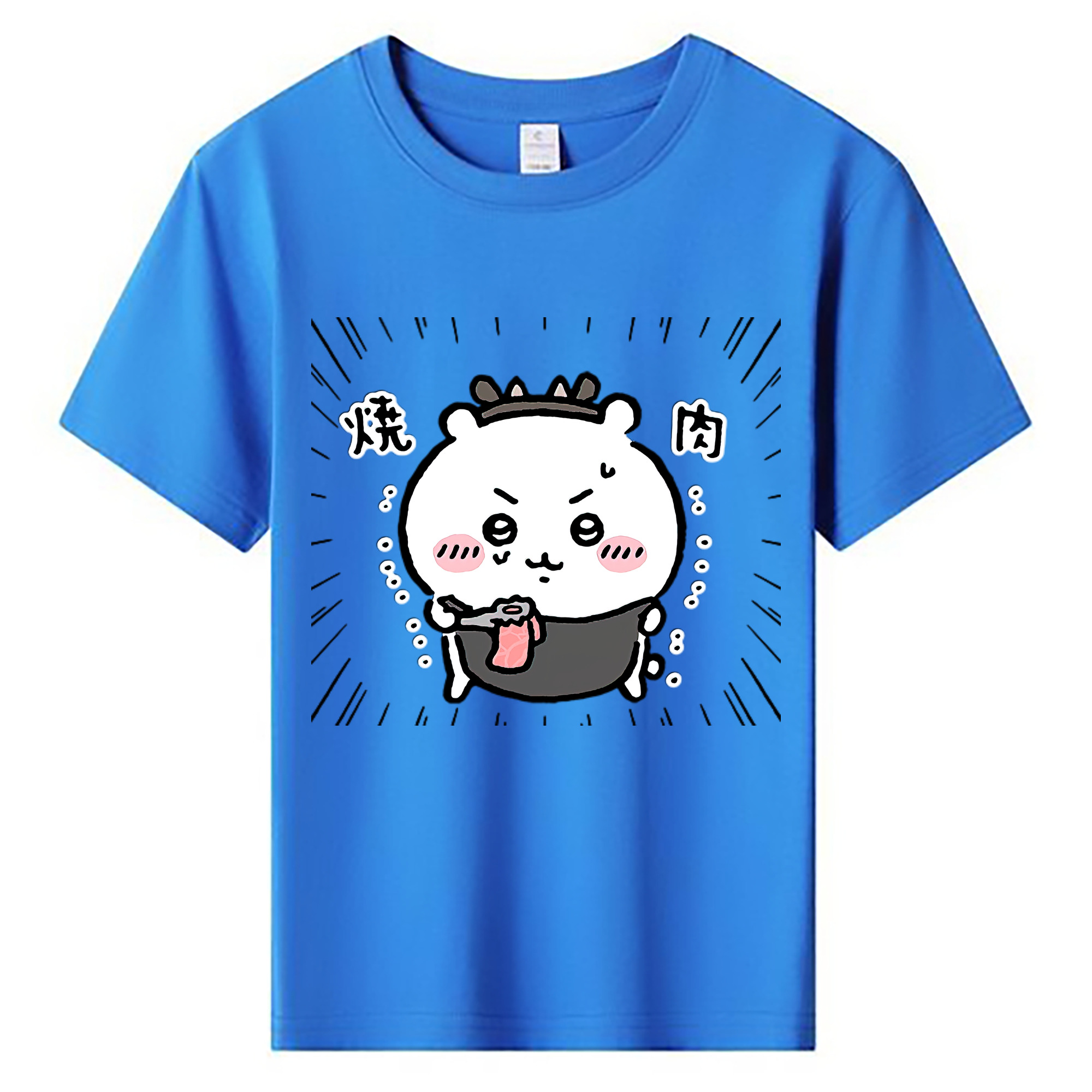 （画像用） ちいかわ ちいかわ Chii-kawa chiikawa 綿100％キッズTシャツ（フロントプリント）